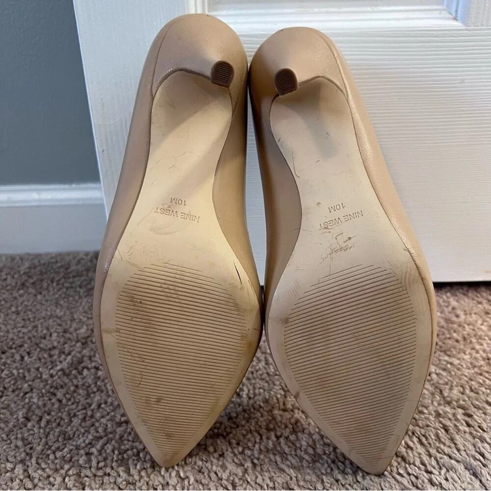 Nine West Flax Pump Beige Heels Size 10 - Picture 4 of 7